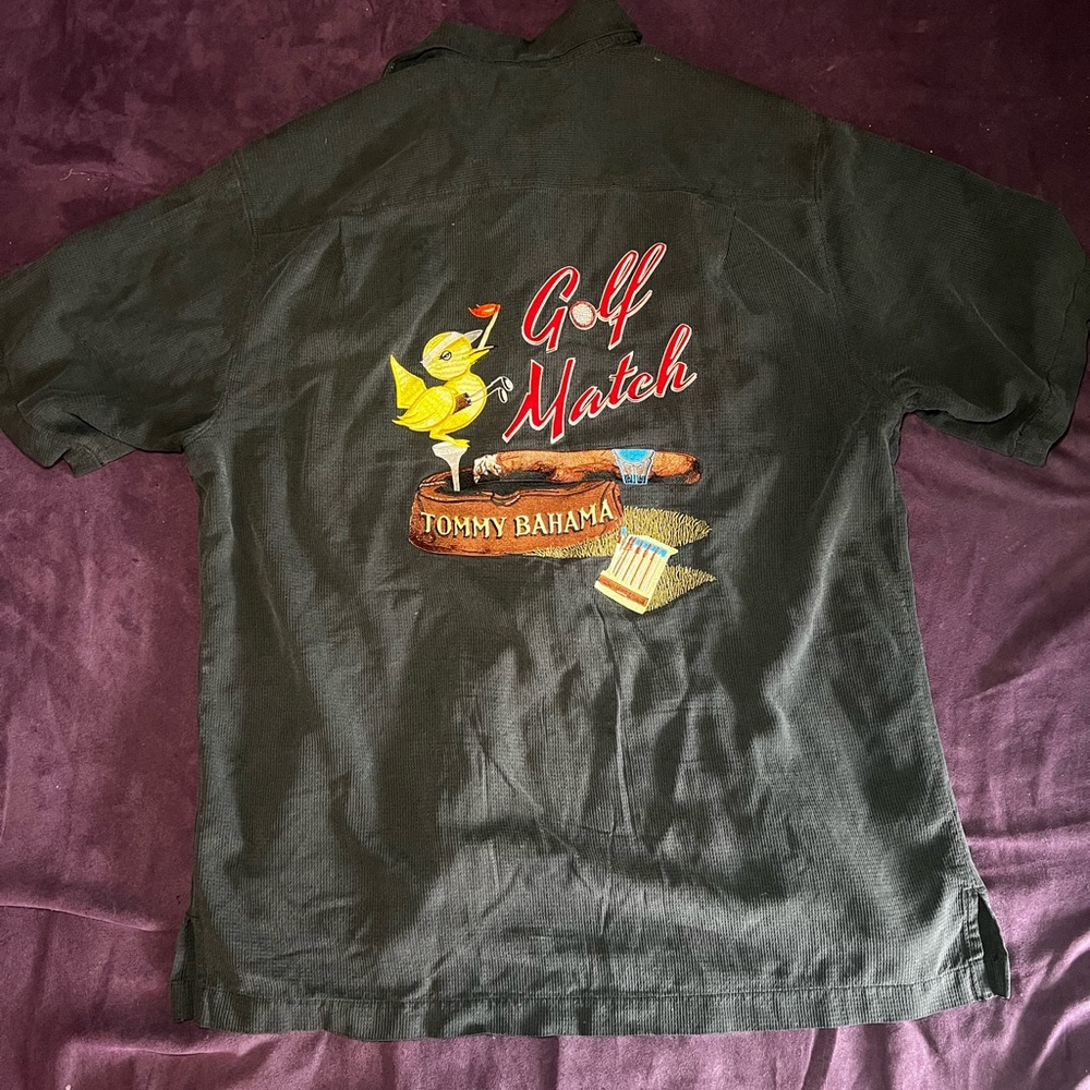 Tommy Bahama Black Golf Match Casual Shirt